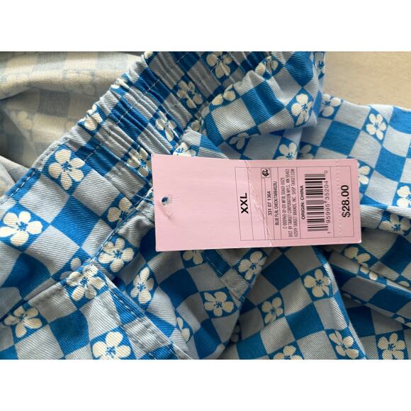 Wild Fable High Rise Wide Leg Pants Blue and White Floral Print Size XXL NWT - Picture 5 of 6